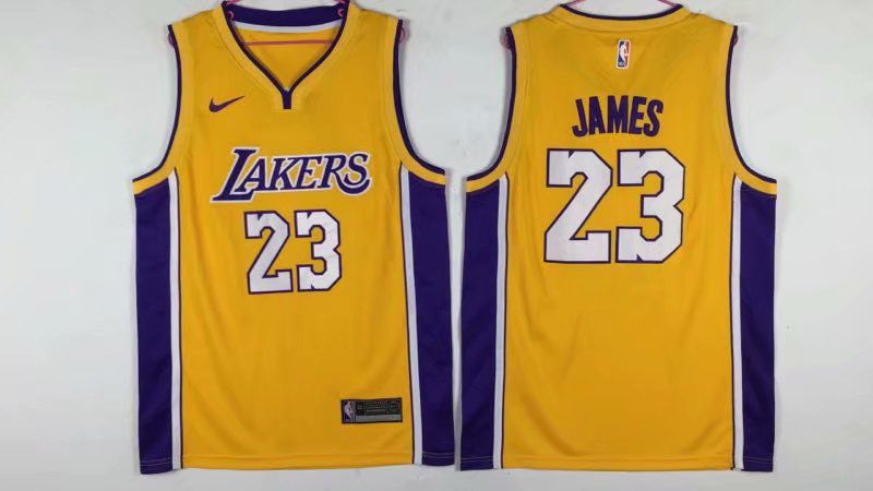 Men Los Angeles Lakers #23 James Yellow Nike NBA Jerseys->dallas mavericks->NBA Jersey